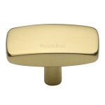 M Marcus Heritage Brass Rectangular Design Cabinet Knob 47mm